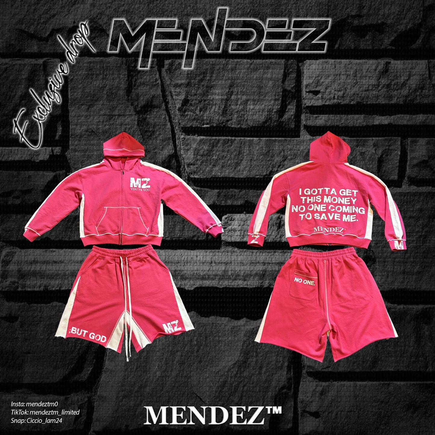 Pink Mendez Tracksuit