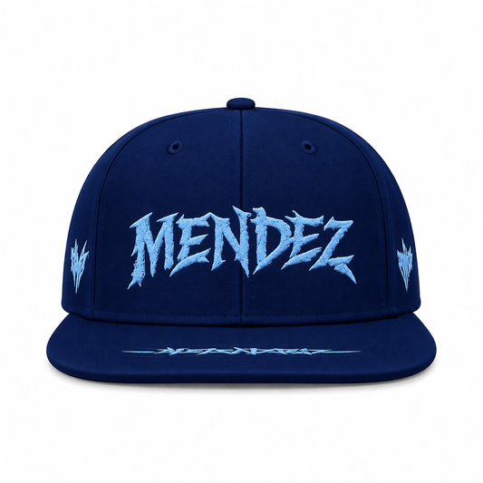 MENDEZ™ Signature Snapback – Navy / Ice Blue