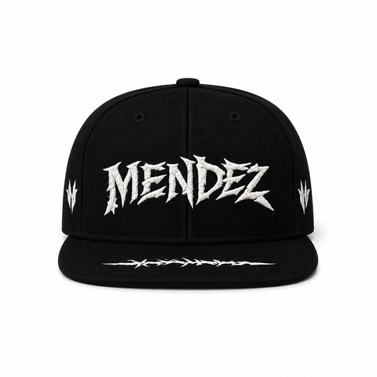 MENDEZ™ Signature Snapback – Black / White