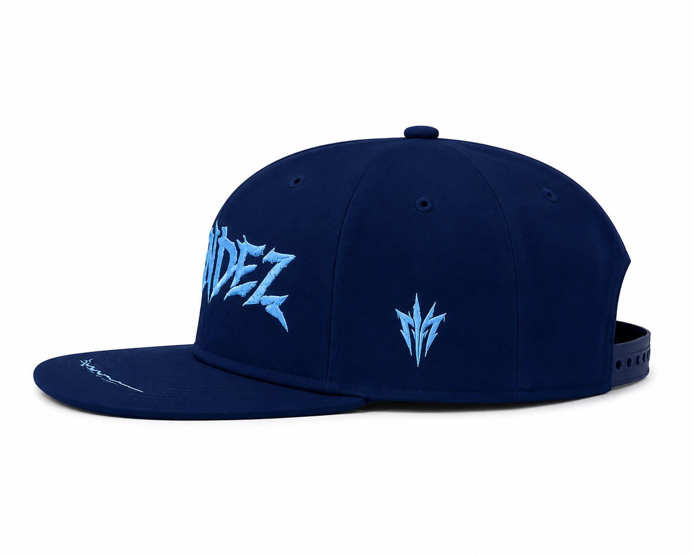 MENDEZ™ Signature Snapback – Navy / Ice Blue